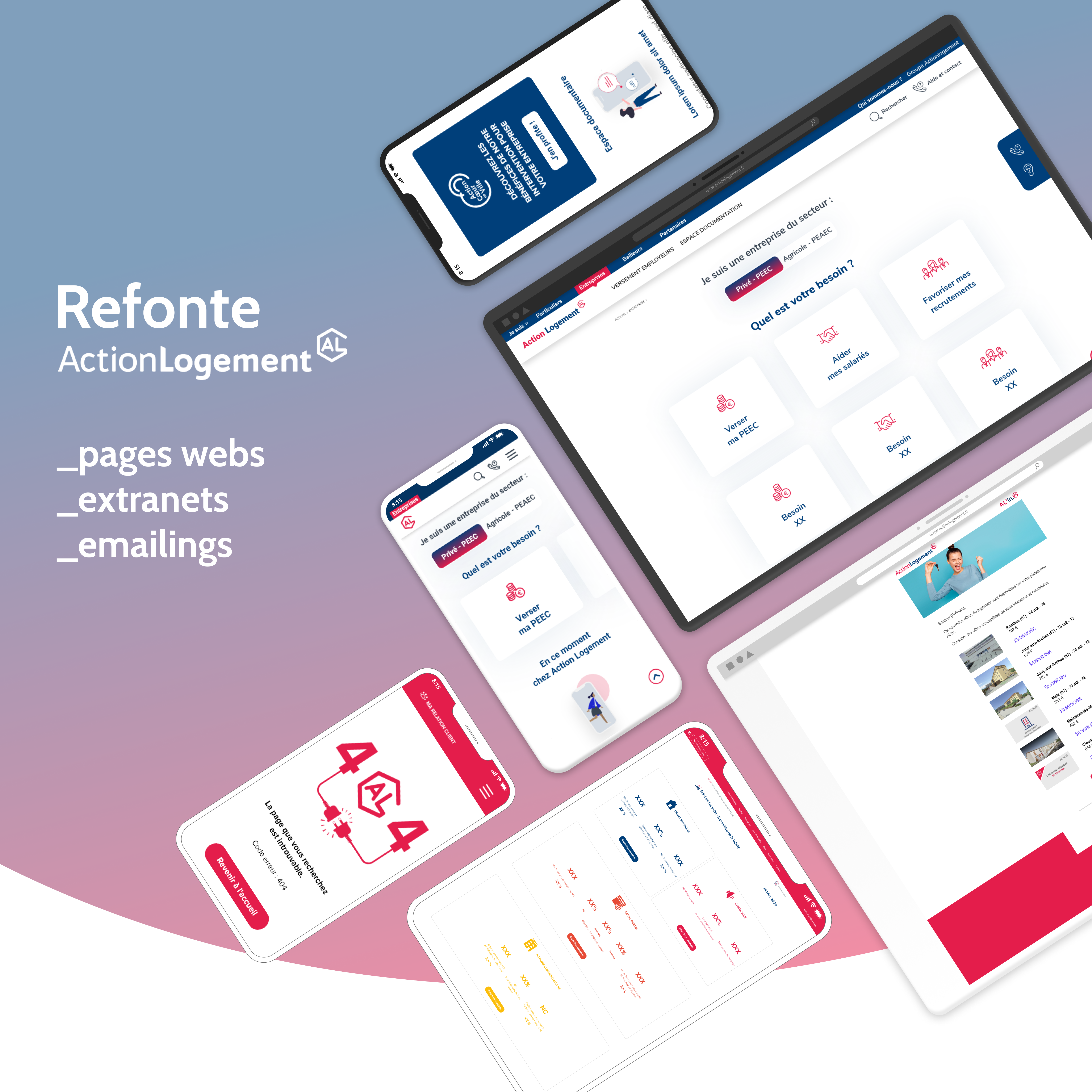 refonte pages webs action logement services